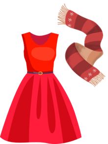 dress and scarf olm
